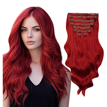 Extensii Clip-on White Platinum Red